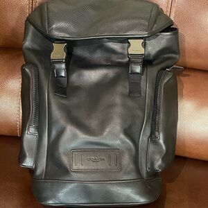Coach Black Leather Urban Backpack